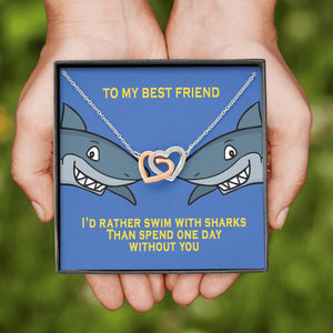 To My Best Friend: Rather Swim - Love Knot Necklace