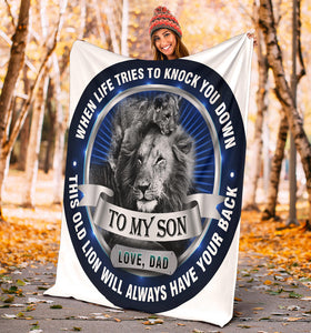 Old Lion Will Always Have Your Back: Premium Blanket